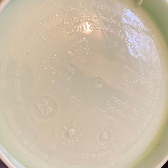 2013 Starbucks Earth Day Spring Mint Floral 75% Recycled Planet Recycling - Picture 6 of 8